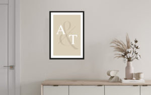 Affiche 2 initiales à personnaliser – Image 3