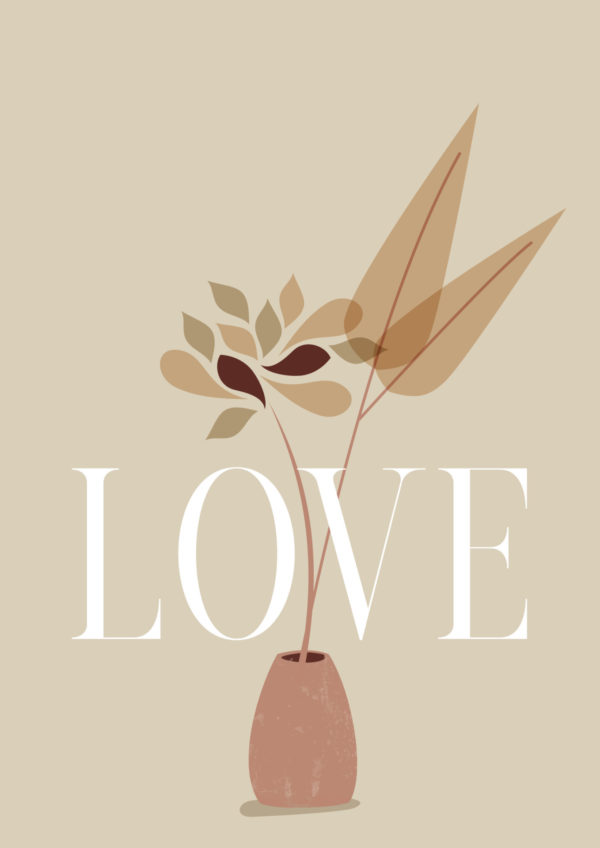 Affiche Floral LOVE n°4