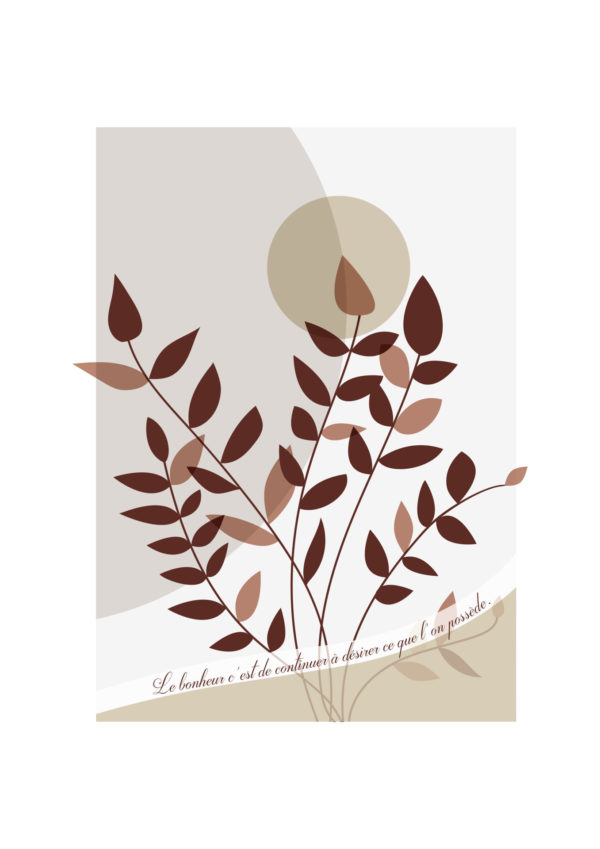 Affiche Floral BONHEUR n°5